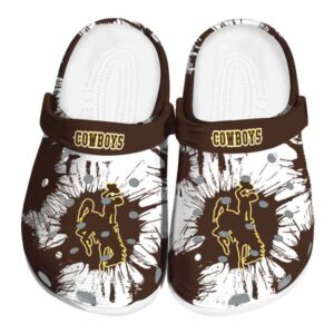 wyoming cowboys splatter graphics clog best selling