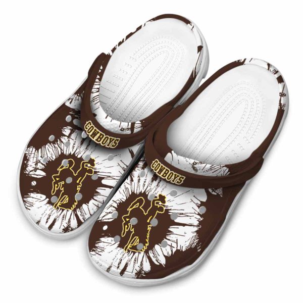 wyoming cowboys splatter graphics clog latest model