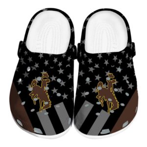 wyoming cowboys stellar stripes theme clog best selling