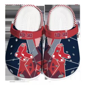 boston red sox geometric background clog best selling