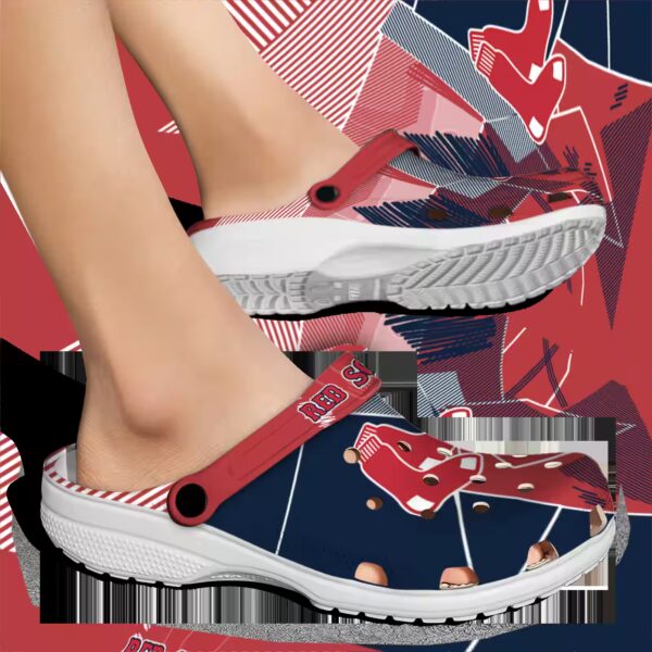 boston red sox geometric background clog fashion forward