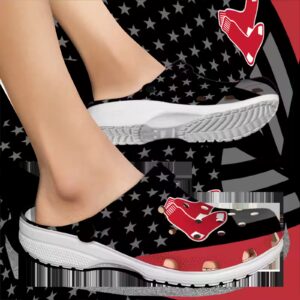 boston red sox stellar stripes theme clog fashion forward