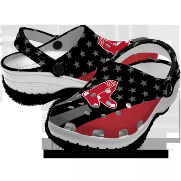 boston red sox stellar stripes theme clog high quality