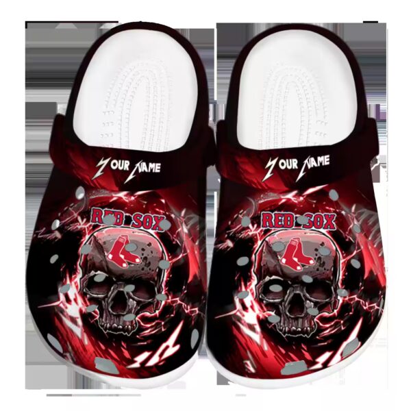 custom boston red sox gothic skull clog best selling