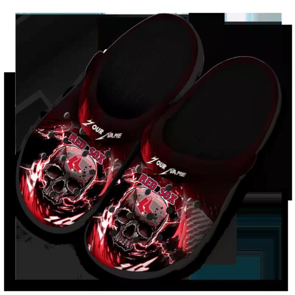 custom boston red sox gothic skull clog latest model