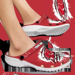 custom boston red sox splash motif background clog fashion forward