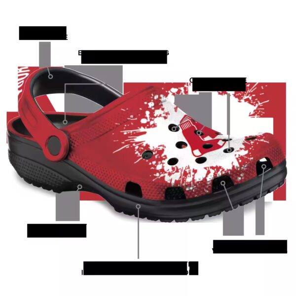 custom boston red sox splatter background clog new arrival