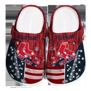 custom boston red sox star spangled side pattern clog best selling