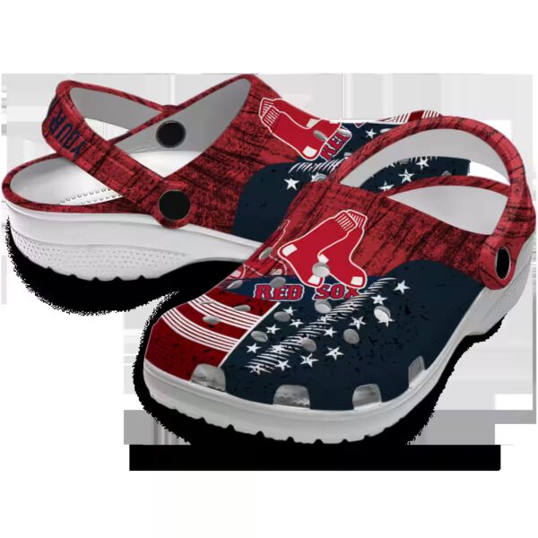 custom boston red sox star spangled side pattern clog high quality