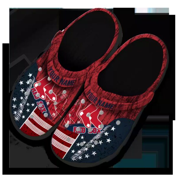 custom boston red sox star spangled side pattern clog latest model