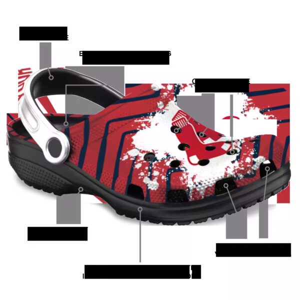 custom boston red sox zigzag paint burst clog new arrival