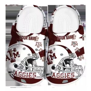 custom texas am aggies football helmet clog best selling