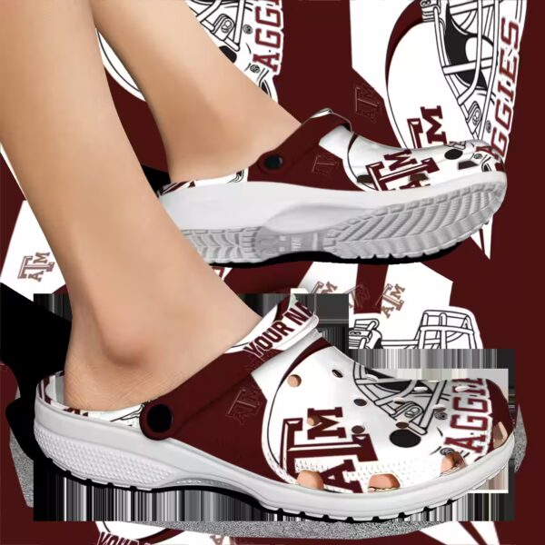custom texas am aggies football helmet clog fashion forward