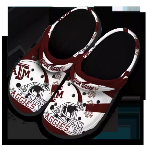 custom texas am aggies football helmet clog latest model