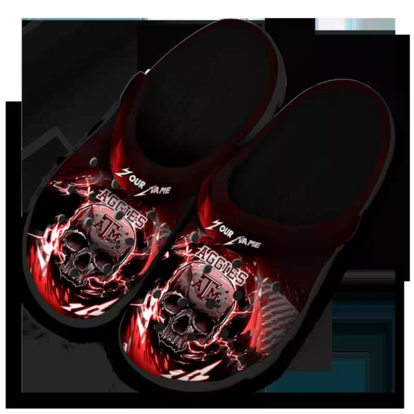 custom texas am aggies gothic skull clog latest model
