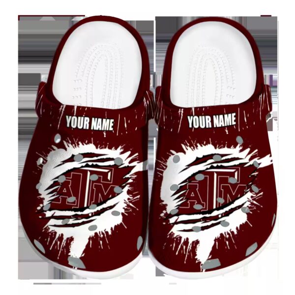 custom texas am aggies splash motif background clog best selling