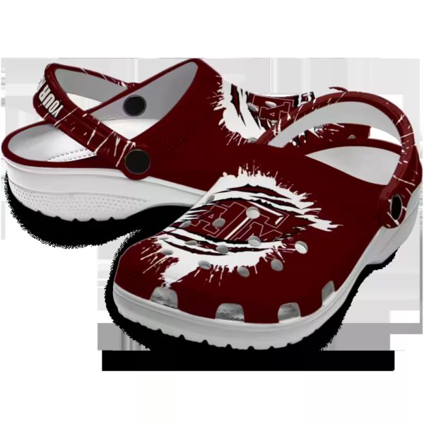 custom texas am aggies splash motif background clog high quality