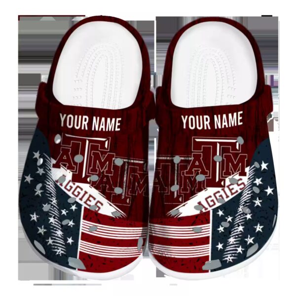 custom texas am aggies star spangled side pattern clog best selling