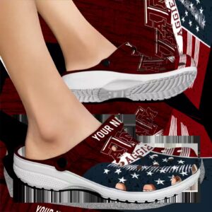 custom texas am aggies star spangled side pattern clog fashion forward