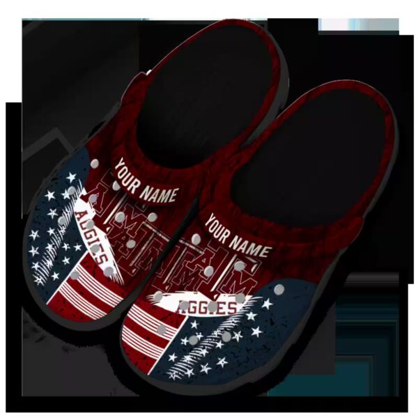 custom texas am aggies star spangled side pattern clog latest model