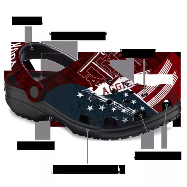custom texas am aggies star spangled side pattern clog new arrival
