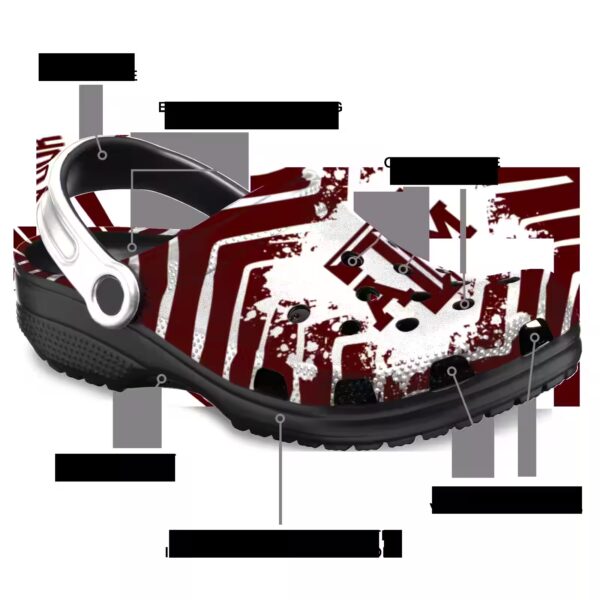 custom texas am aggies zigzag paint burst clog new arrival