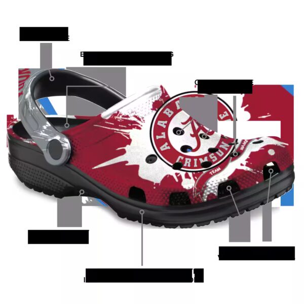 customized alabama crimson tide splatter pattern clog new arrival