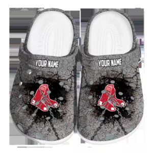 customized boston red sox cracked ground texture clog best selling