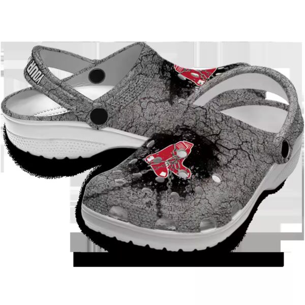 customized boston red sox cracked ground texture clog high quality