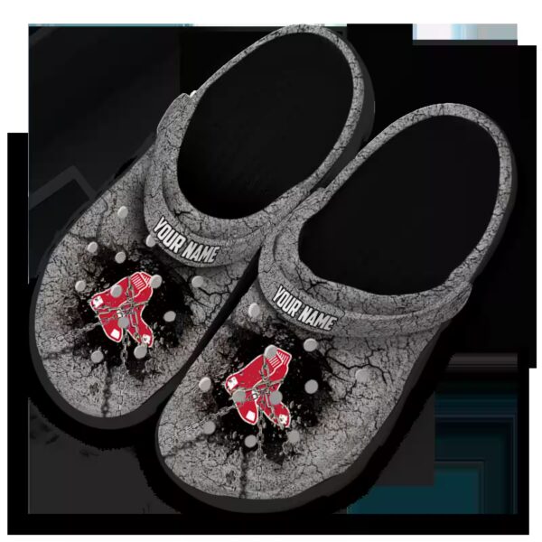 customized boston red sox cracked ground texture clog latest model
