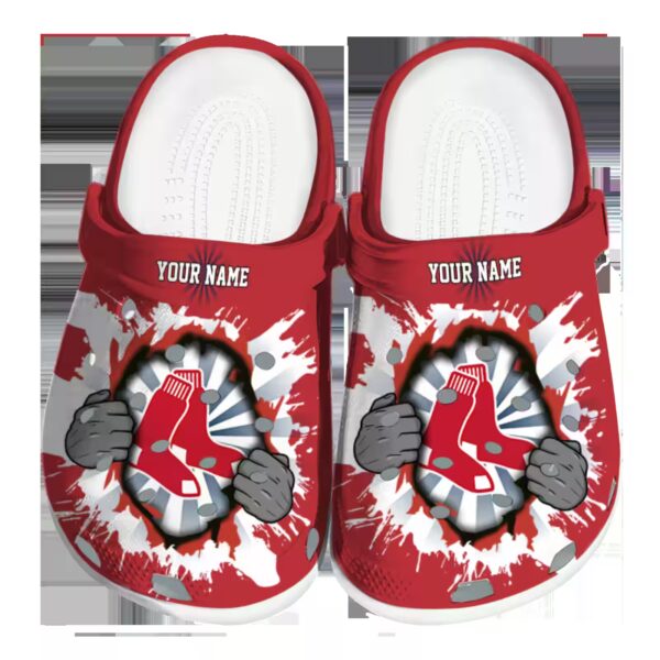 customized boston red sox gripping hand clog best selling