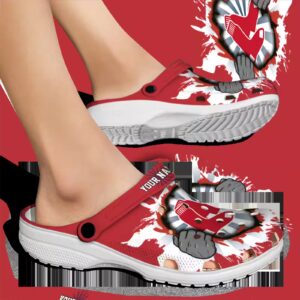 customized boston red sox gripping hand clog fashion forward