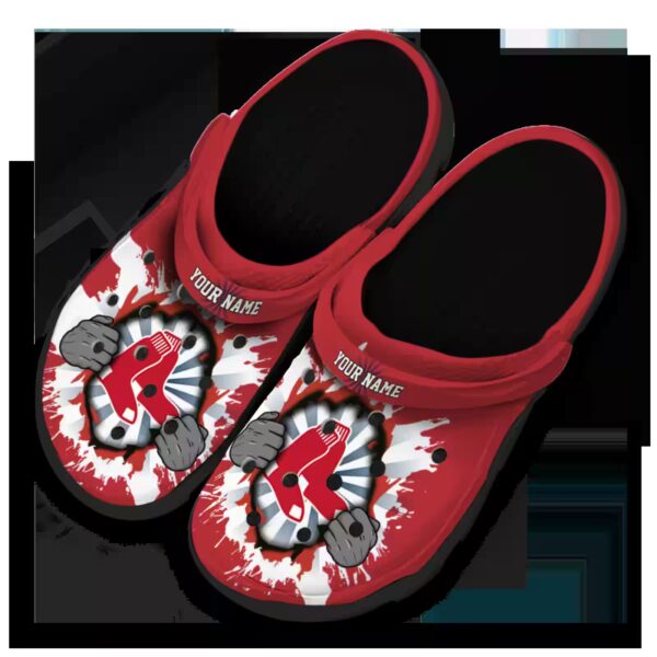 customized boston red sox gripping hand clog latest model