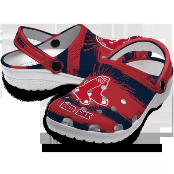 customized boston red sox paint splatter graphics clog high quality