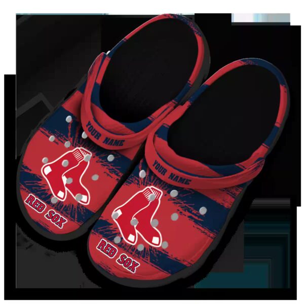 customized boston red sox paint splatter graphics clog latest model