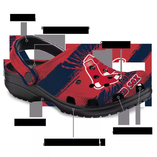 customized boston red sox paint splatter graphics clog new arrival
