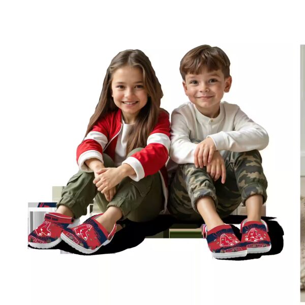 customized boston red sox paint splatter graphics clog trendy