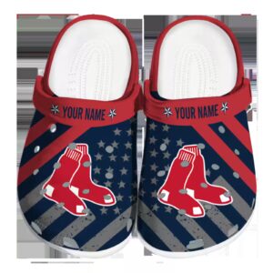 customized boston red sox star spangled graphic clog best selling