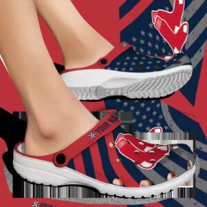 customized boston red sox star spangled graphic clog fashion forward
