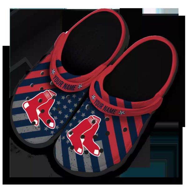 customized boston red sox star spangled graphic clog latest model