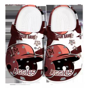 customized texas am aggies baseball helmet clog best selling