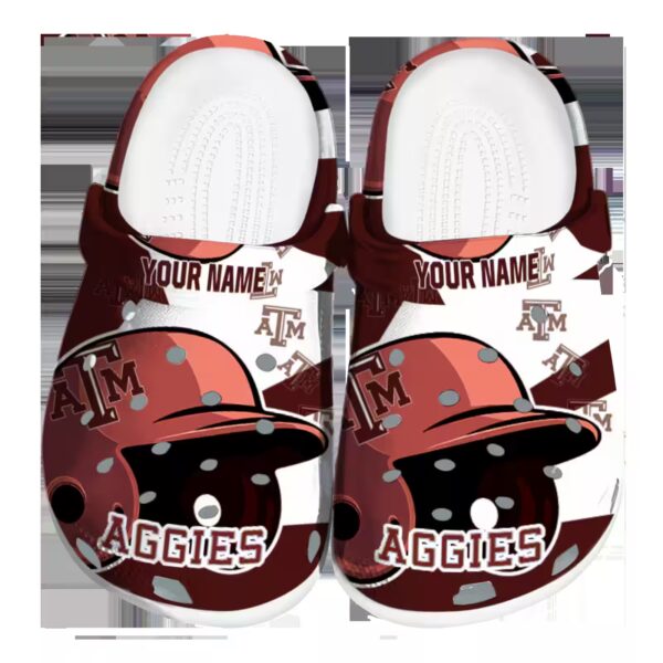 customized texas am aggies baseball helmet clog best selling