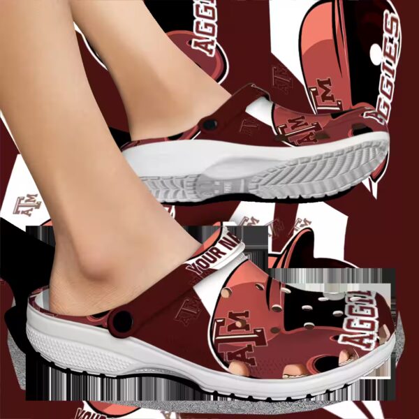 customized texas am aggies baseball helmet clog fashion forward