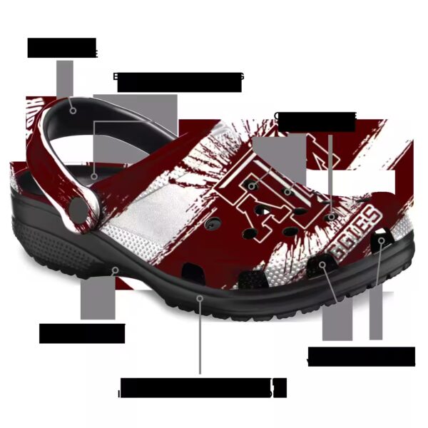 customized texas am aggies paint splatter graphics clog new arrival