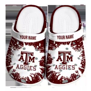 customized texas am aggies splash art clog best selling