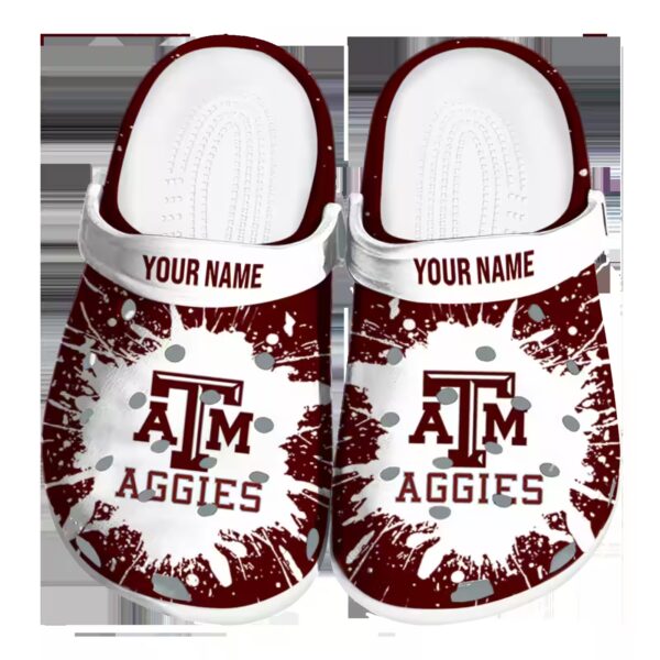 customized texas am aggies splash art clog best selling