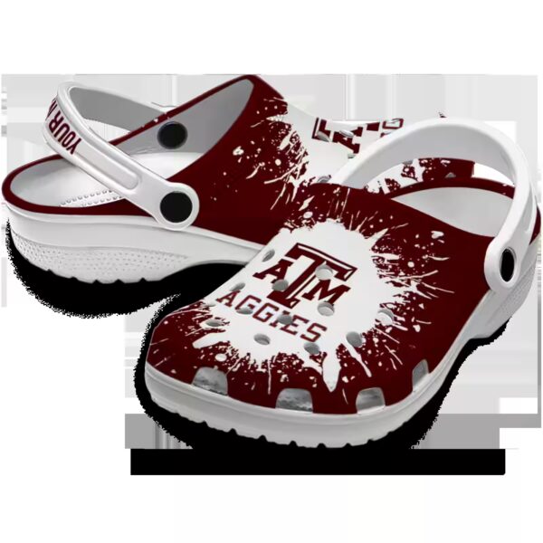 customized texas am aggies splash art clog high quality