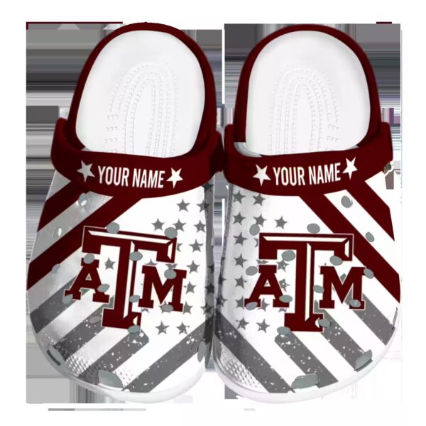customized texas am aggies star spangled graphic clog best selling
