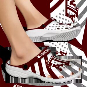 customized texas am aggies star spangled graphic clog fashion forward