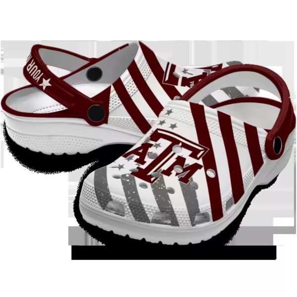 customized texas am aggies star spangled graphic clog high quality